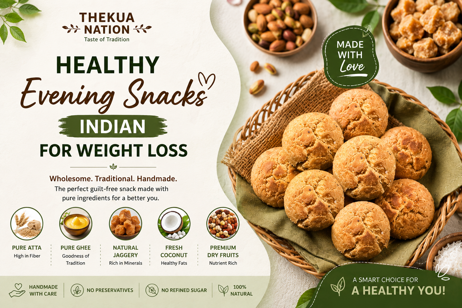 Healthy Evening Snacks Indian for Weight Loss Thekua Nation